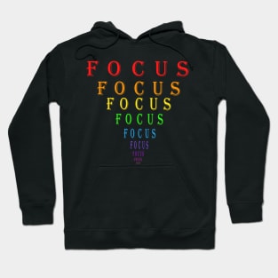 Rainbow Focus Motivation Eye Chart Hoodie